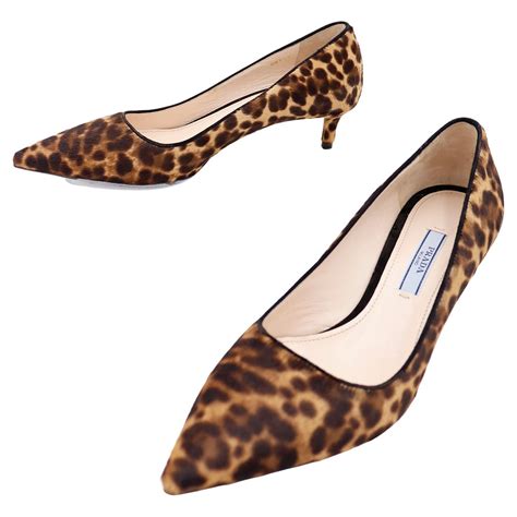 leopard print kitten heel shoes.